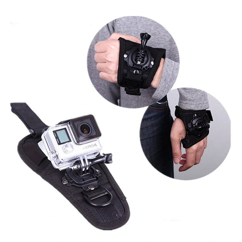 Kaliou 360 Degree Rotation Wrist Belt Holder Hand Palm Strap Mount Accessories for Go Pro Hero4 / 3+ / 3 / 2