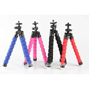 Factory direct sale hot universal mini flexible sponge tripod holder bracket for **