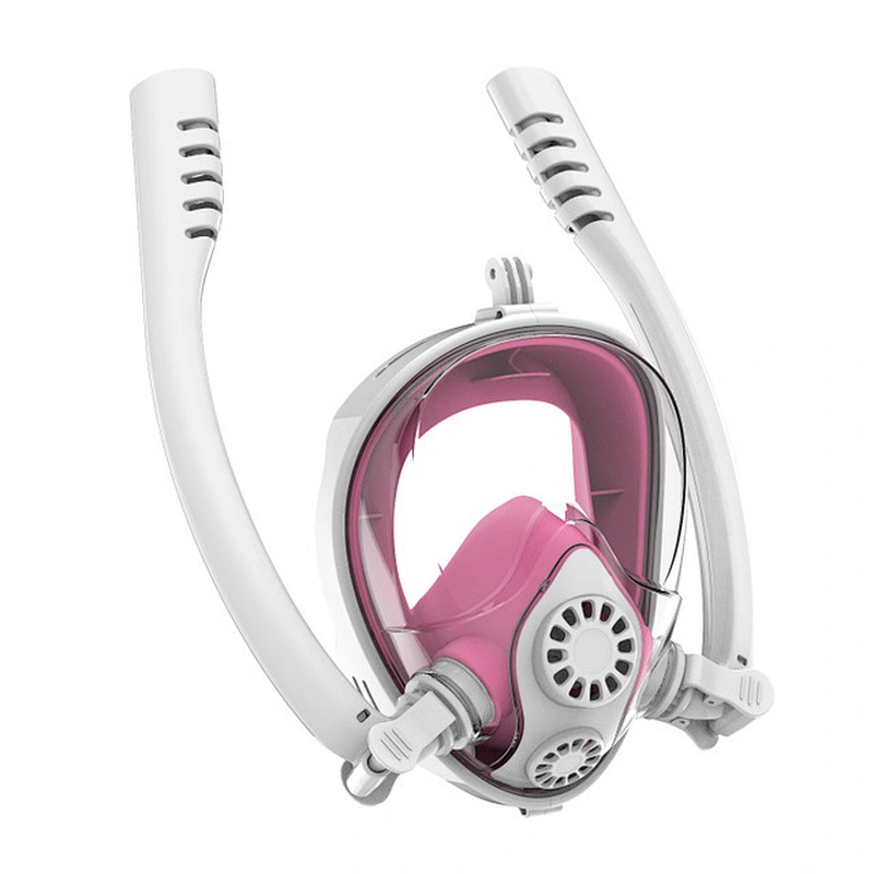Kaliou Wholesale 2019 Hot New Full Face Diving Mask Anti Fog Snorkel Mask with Double Breathing Tubes for Adults