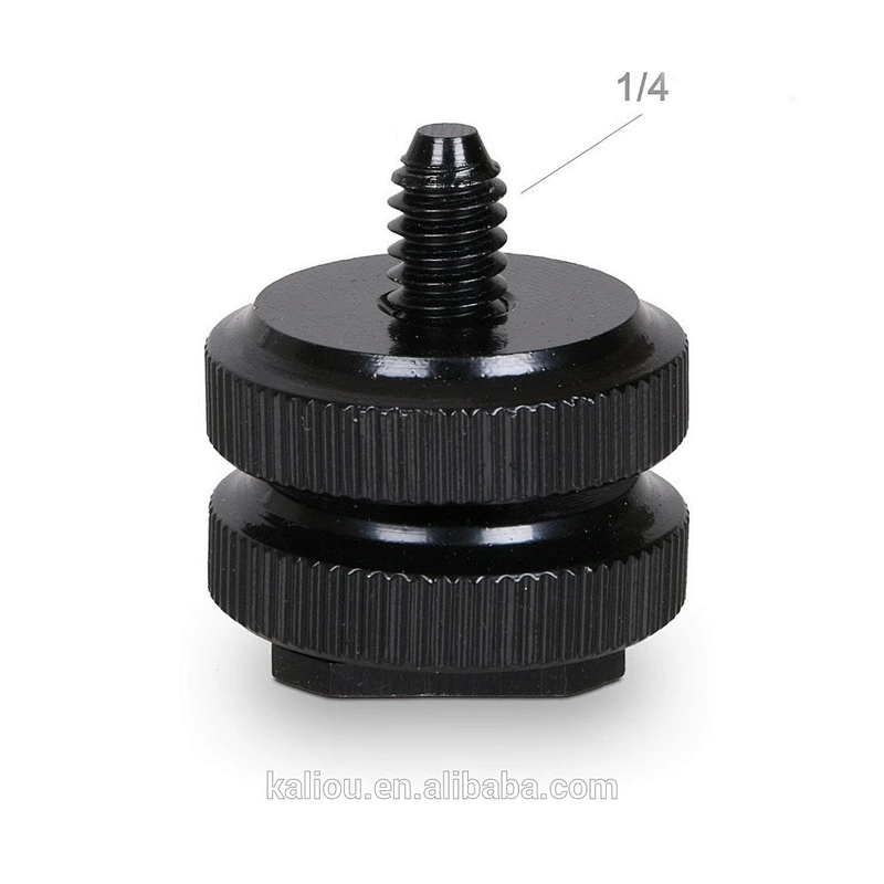 1/4 Double Screw Flash Hot Shoe Adapter Double Screw mount for Go pro, Camera flash mount 1/4