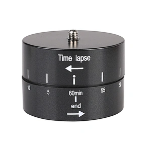Kaliou 360 degree Rotating Automatic 60min Time Lapse Timer Tripod Head Photography Delay Tilt Head for GoPros 7 6 5 4 3 2 1