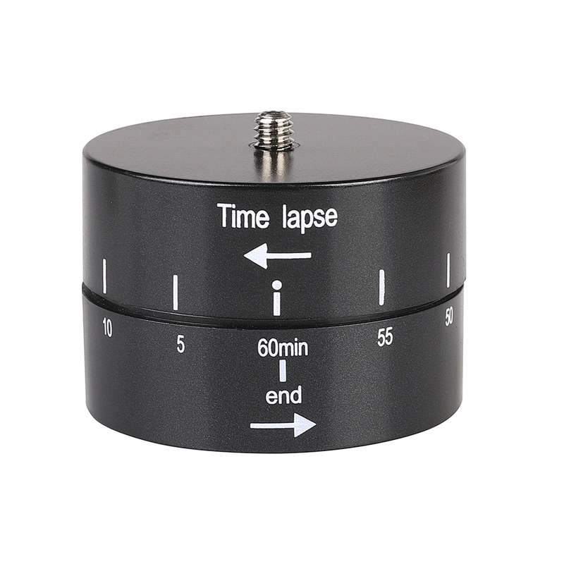Kaliou 360 degree Rotating Automatic 60min Time Lapse Timer Tripod Head Photography Delay Tilt Head for GoPros 7 6 5 4 3 2 1