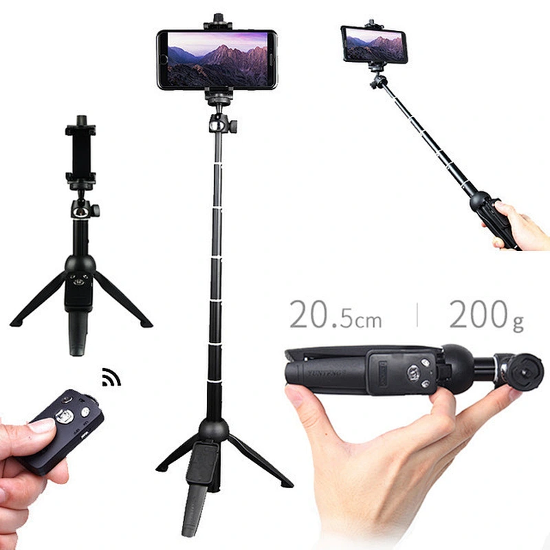 YUNTENG 9928 Wireless Bluetooth Remote Extendable Selfie Stick Monopod phone stand holder 3 in 1 Camera Tripod for smartphone