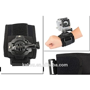 Factory direct sale Holder Wrist Strap Band Hand Strap with 360 Degree Rotating Mount for Go Pro Hero4 / 3+ / 3 / 2/1