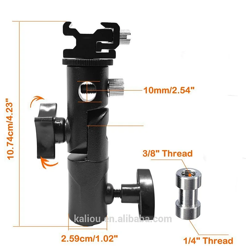 Manufactory Camera Flash Bracket Umbrella Holder Mount E Type Flash Bracket for DSLR Camera