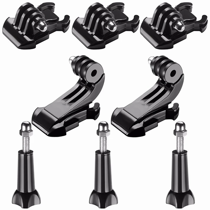 Kaliou 8-in-1 Buckle Clip Basic Mount Quick Mounting J-Hook Buckle Mount Thumb Screw for Gopro 7 6 5 4 3 2 1 Accessory Kits