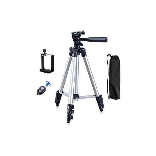 Kaliou 3 in 1 Aluminum Light Weight Camera Tripod 3110 Tripod Stand for SmartPhone Canons with U Clip Holder BT Remote Shutter