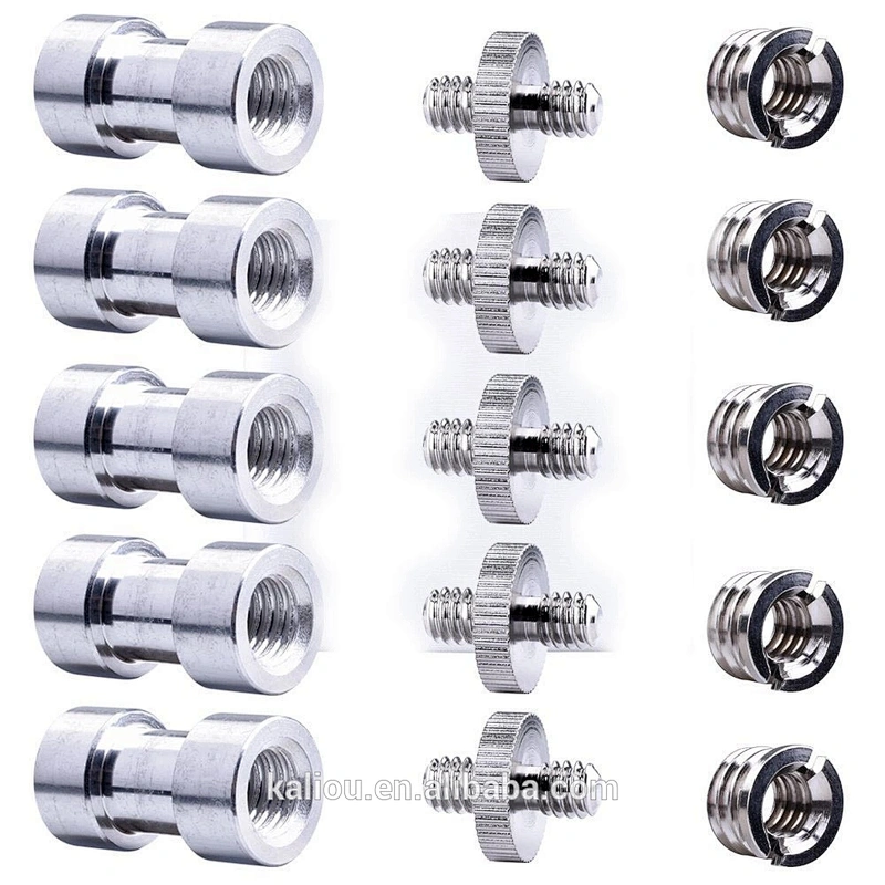 In stock 1/4 to 3/8 Metal Monopod Tripod Mount Screw Convert Adapter Flash Light Stand Bracket Holder Camera (1/4