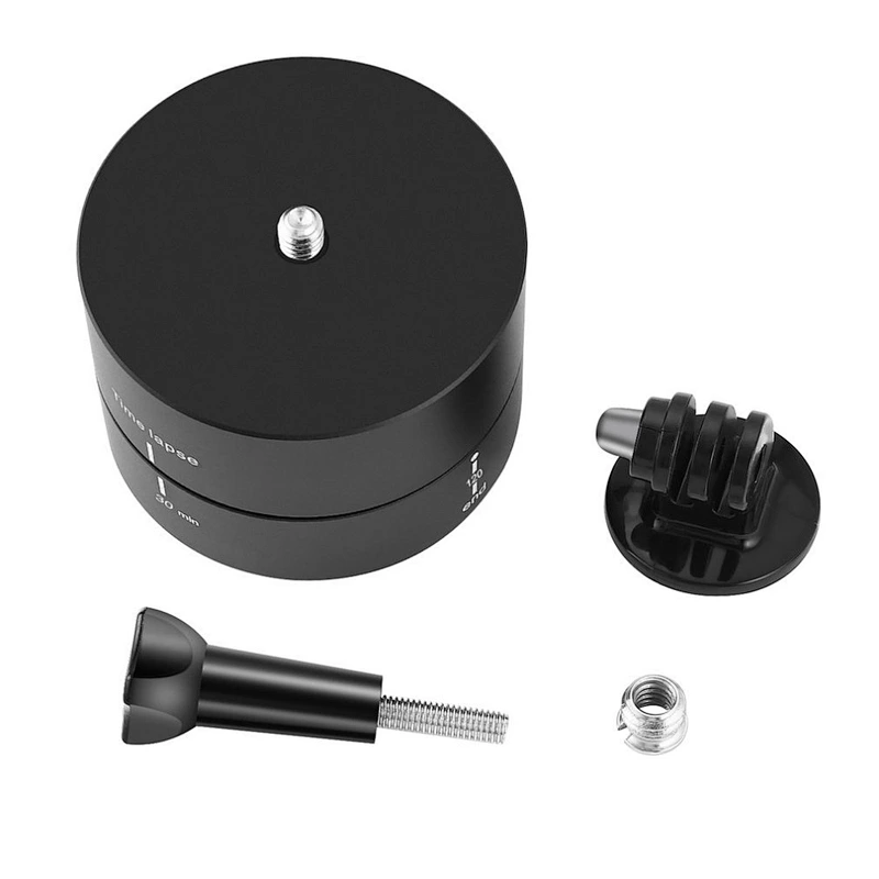 360 Degrees Panning Rotating Time Lapse Stabilizer Tripod Adapter for Gopros DSLR Sports Cameras Mobile phone 60/120 Minutes