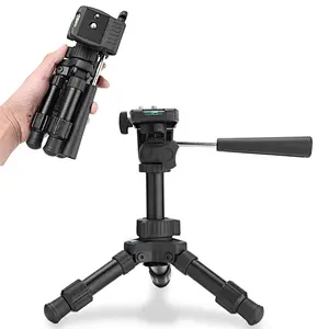 Portable Compact Desktop Macro Mini Tripod 360 Degree Ball Head 1/4 inches Quick Release Plate for Canon/Telescope