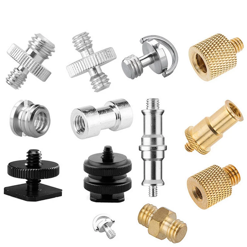 Factory price for Tripod Head Monopod Flash Light Stand Adapter Metal 1/4-20 camera screw Photographic Studio Accessories