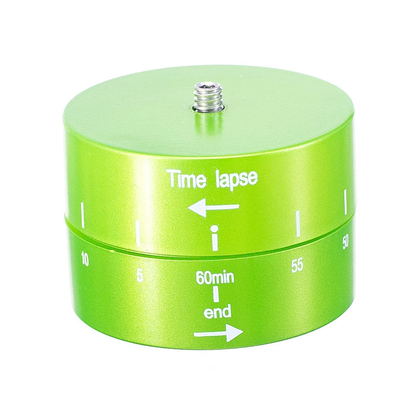Kaliou 60min Time Lapse 360 degree Rotating Automatic Timer Tripod Head Photography Delay Tilt Head for GoPr RedBlackBrownGreen
