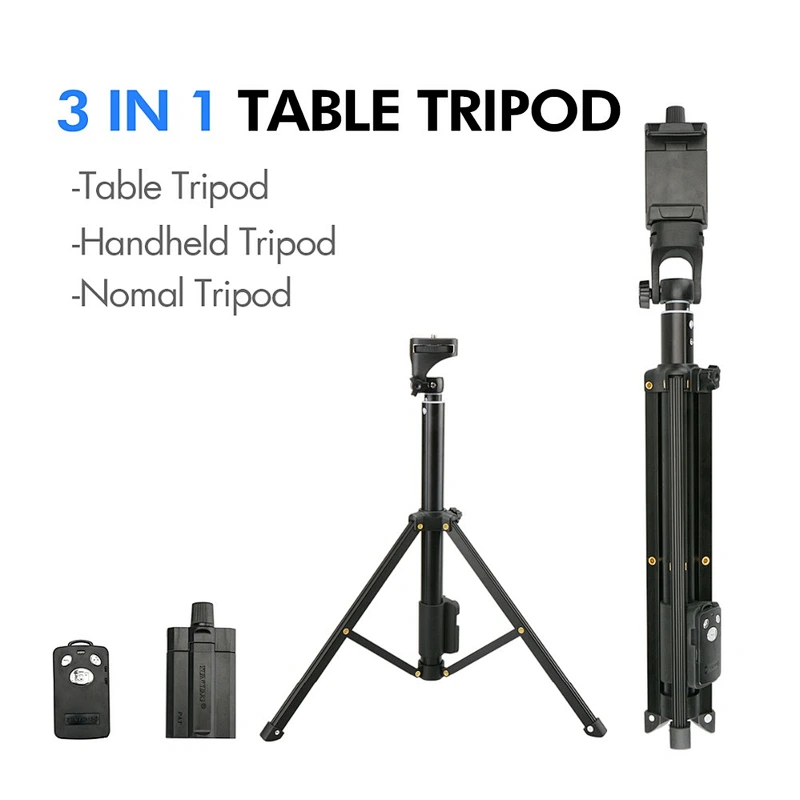 Yunteng 1688  3 in 1 Selfie Stick Tripod Stand Super Lightweight Mini Bluetooth Remote Monopod For Iphone7 6 Samsungs