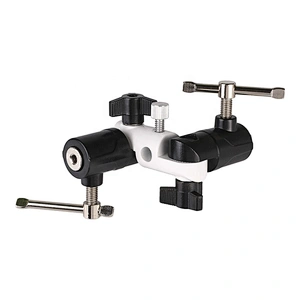 Kaliou Adjustable 3-section U-shaped Swivel Metal Flash Bracket for Camera DSLR Umbrella Holder/Ball Head/Trigger/Light Stand