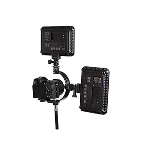 Universal Multifunction Adjustable Photography C Shape C mount Camera Flash Bracket Two Hotshoe Mounts Flash Holder 1/4 Screw