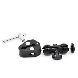 kaliou Multi-function 1/4'' Screw Head Ball Mount Magic Arm Super Clamp for Monitor Flash Bracket