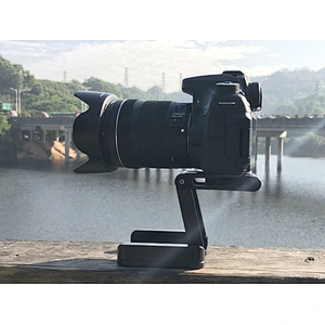 Kaliou Z Tripod Head Aluminum Alloy Folding Z Tilt Head Quick Release Plate Stand Mount Spirit Level for iPhone SamsungsGopro 6