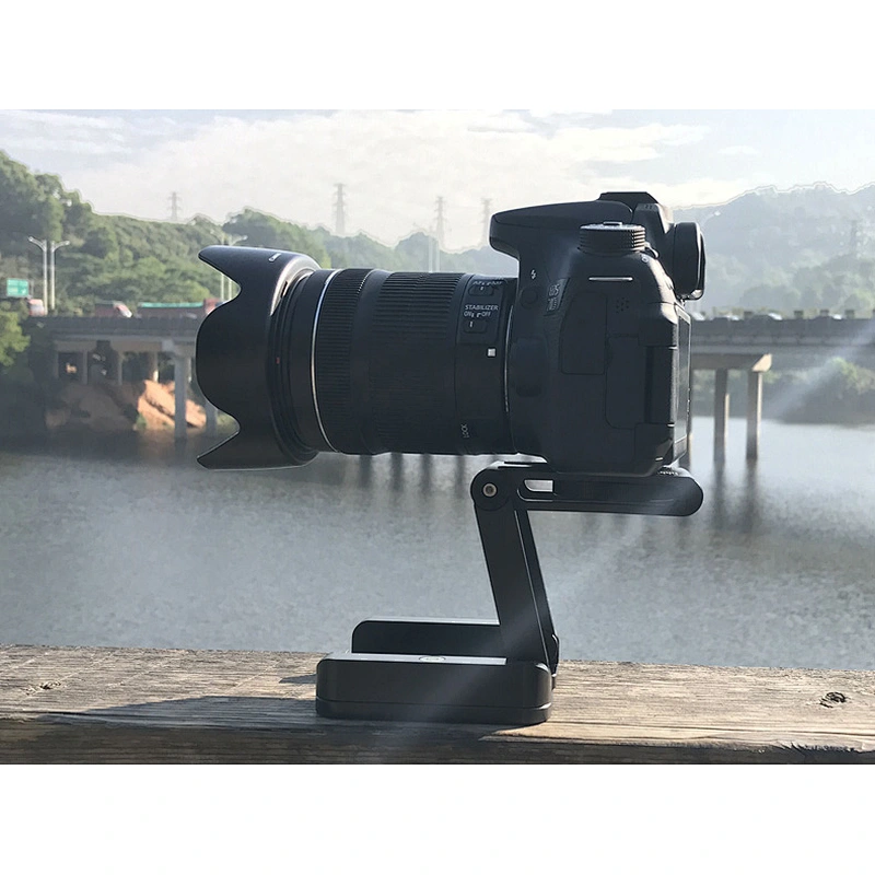 Kaliou Z Tripod Head Aluminum Alloy Folding Z Tilt Head Quick Release Plate Stand Mount Spirit Level for iPhone SamsungsGopro 6