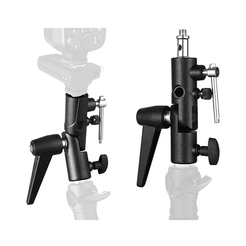 Whole-metal Light studio Flash Holder Bracket/H-Type Mountable Umbrella/Flash Light Stand adapter