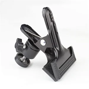 Kaliou photography Metal Clip Clamp Holder Mount with Standard Ball Head 1/4 Screw for Camera Flash Holder Bracket for GoPros
