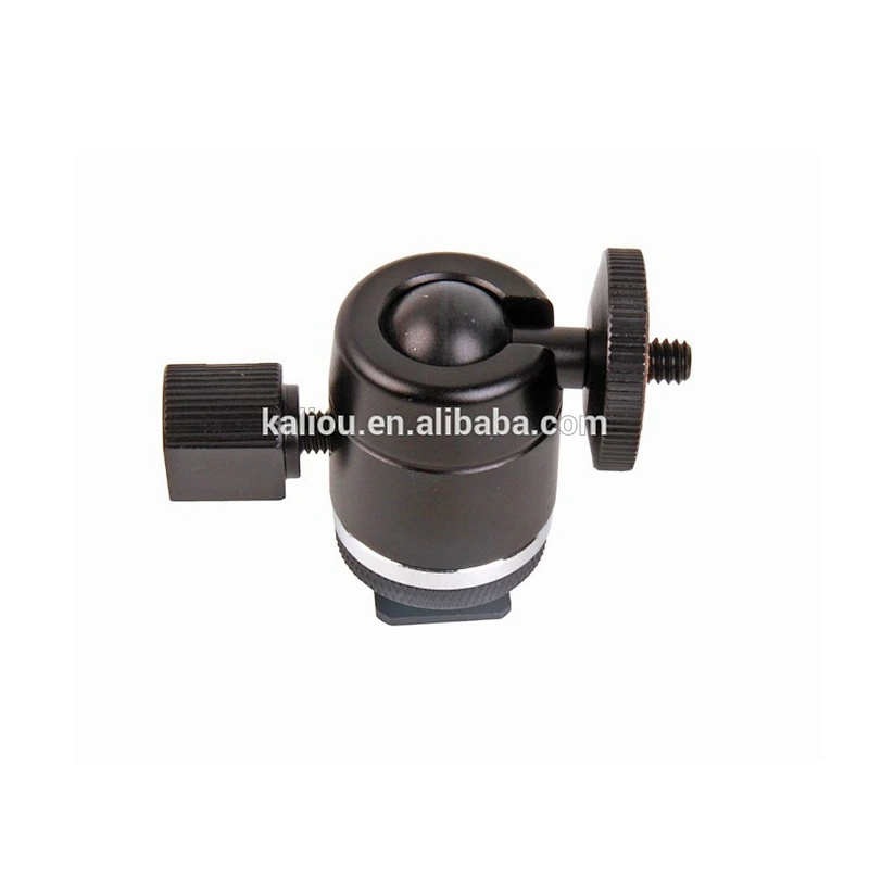 Kaliou Swivel Camera Tripod Flash Hotshoe Hot Shoe BALL Head Mount Tripod 1/4 3/8