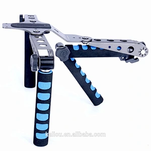 Kaliou Foldable Double-handle Shoulder Mount Video Stabilizer Steadicam for DSLR Camera Rig