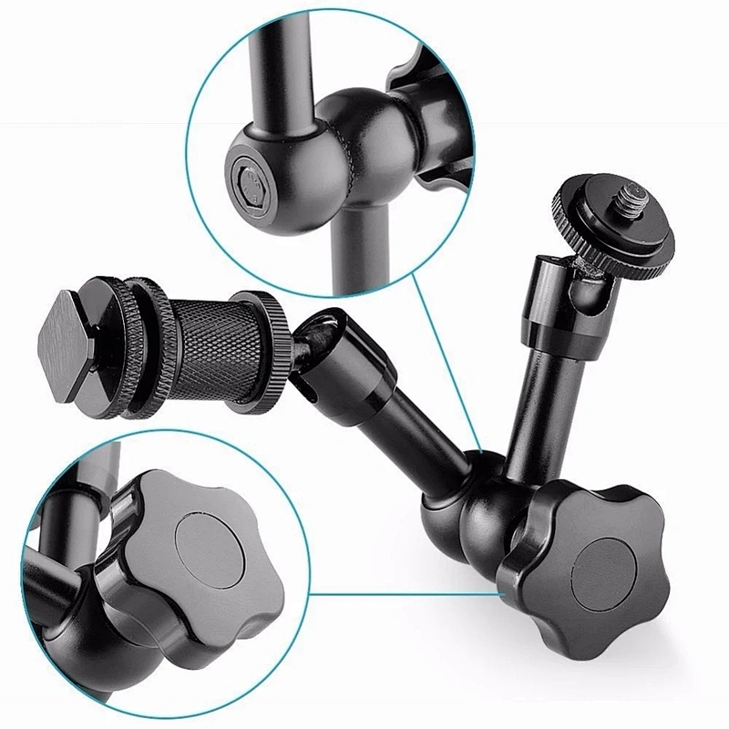 New Flexible Camera Bracket 11 Inch Friction Articulating Magic Arm 1/4 Hot Shoe Connector for Camera LCD Monitor LED Light