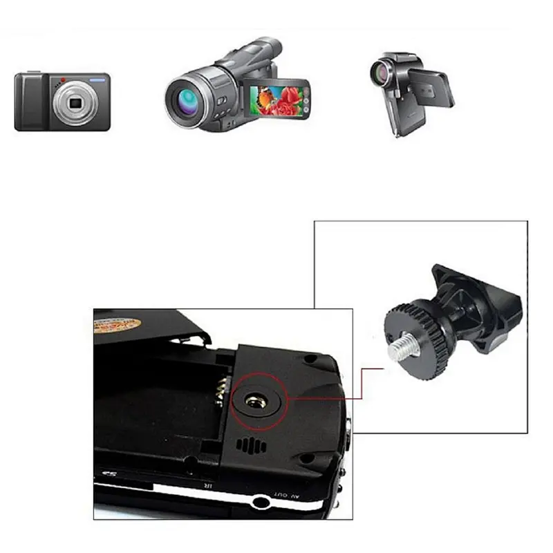 Car Driving Recorder Bracket Universal 1/4'' Screw Camera Bracket Clip Sunvisor Clip Holder Bracket for Videl Digital Cameras