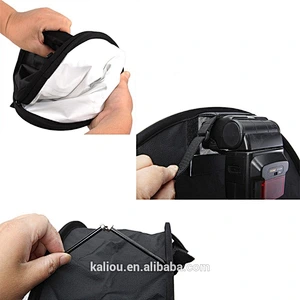 Universal Easy-fold 45cm/18'' Macro Round Ring Speedlite Flash light Softbox with Diffuser white reflector