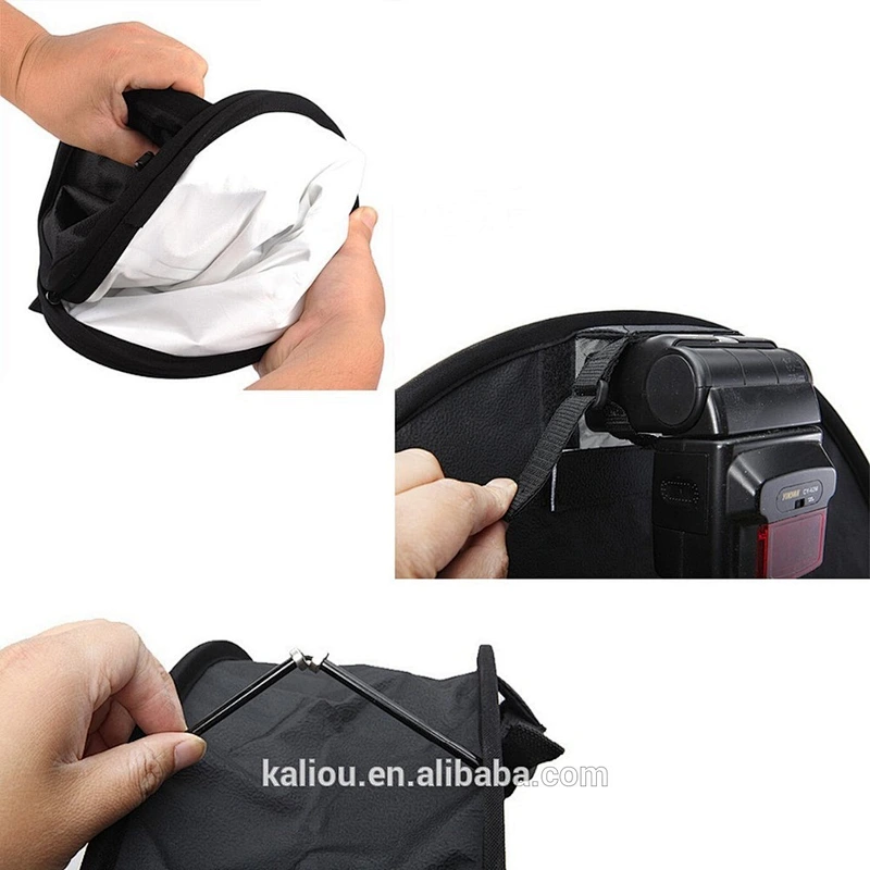 Universal Easy-fold 45cm/18'' Macro Round Ring Speedlite Flash light Softbox with Diffuser white reflector