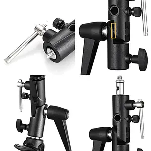 Whole-metal Light studio Flash Holder Bracket/H-Type Mountable Umbrella/Flash Light Stand adapter