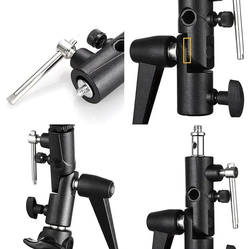 Whole-metal Light studio Flash Holder Bracket/H-Type Mountable Umbrella/Flash Light Stand adapter