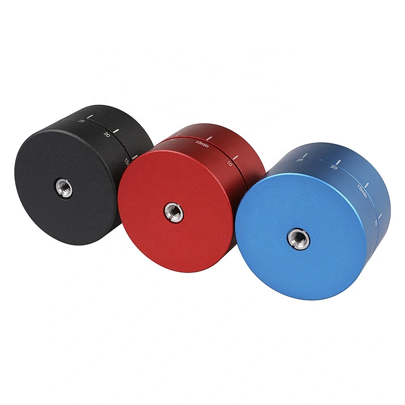 Kaliou Time Lapse Shooting 60min Timer 360 Degree Rotating Tripod Delay Stabilizer Tilt Head for Gopros Black Red Blue