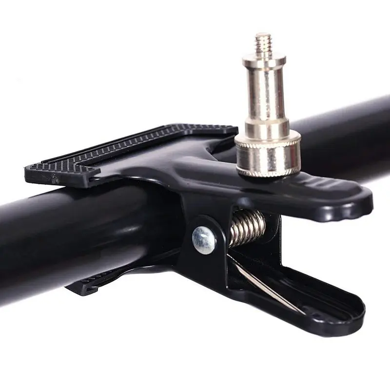 Universal Photography Metal Clip Clamp Holder Mount with Standard Ball Head 1/4 Screw for Camera Flash Holder Bracket
