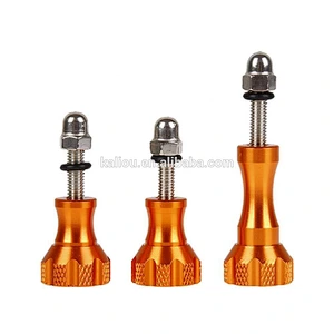 Kaliou Camera 3PCS CNC Aluminum Alloy Long/Short Thumb Knob Bolt Nut Screw Kit Helmet Bike Mount