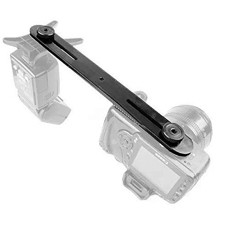 Kaliou Universal Double End Light Stand Holder Hot Shoe Bracket Dual Flash Bracket for Camera DSLR Canons/Nikons/Sonys