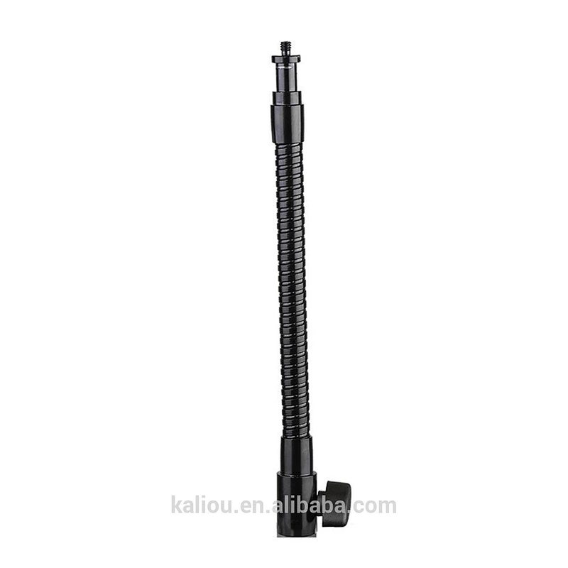 Photographic Horizontal Arm Metal Soft Tubing Hose Monopod with 1/4 Screw for Flashlight and Tripod Brackets
