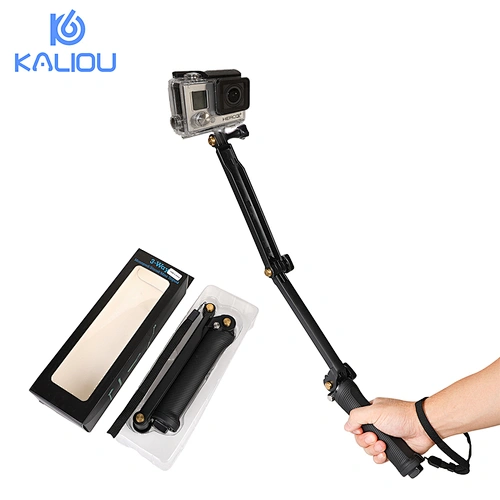 Kaliou 3 Way monopod Adjustment Handheld Selfie Stick Tripod Action Camera Adjustable Mount For GoPros 4 3+ 3 flexible tripod