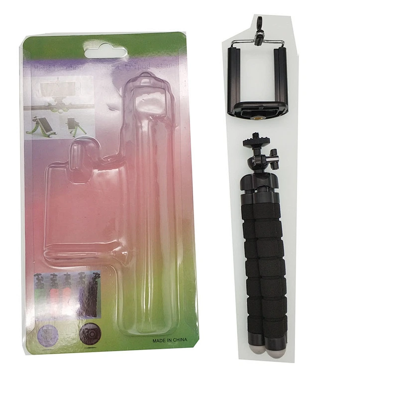 Kaliou Portable Flexible Mobile Octopus Sponge Tripod with Phone Clip Holder For Smart Phone i phone HuaweiXiaomi