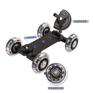 Kaliou DSLR Camera Video Photograph Rail Rolling Track Slider Skater Table Dolly Car Blue Flexible For Speedlite DSLR Camera