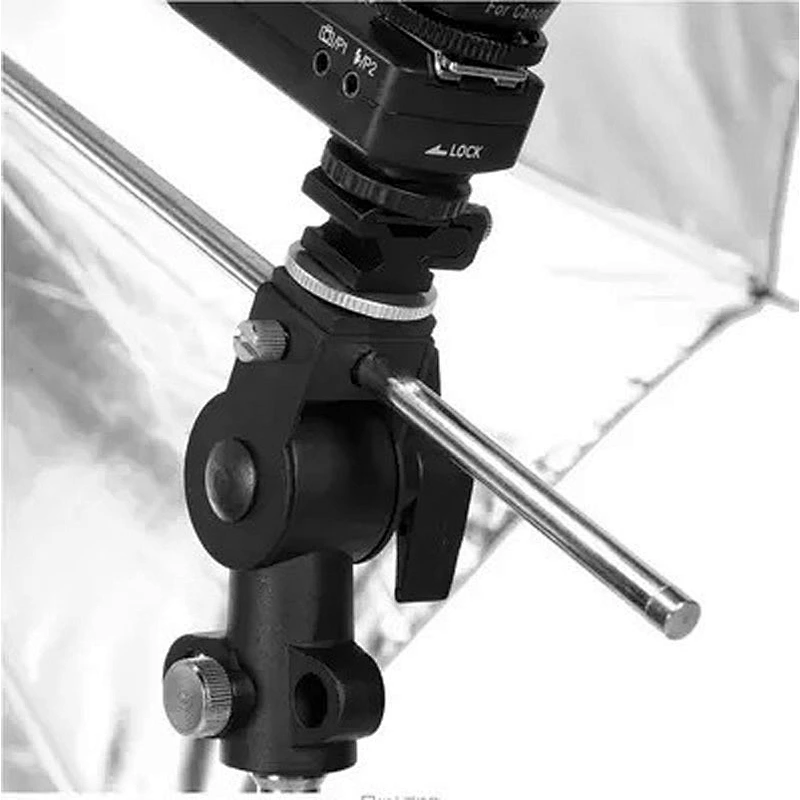 in stock Umbrella Tripod Holder Flash Mount D-Type Flash Holder Bracket for Camera Flash Lamp Light