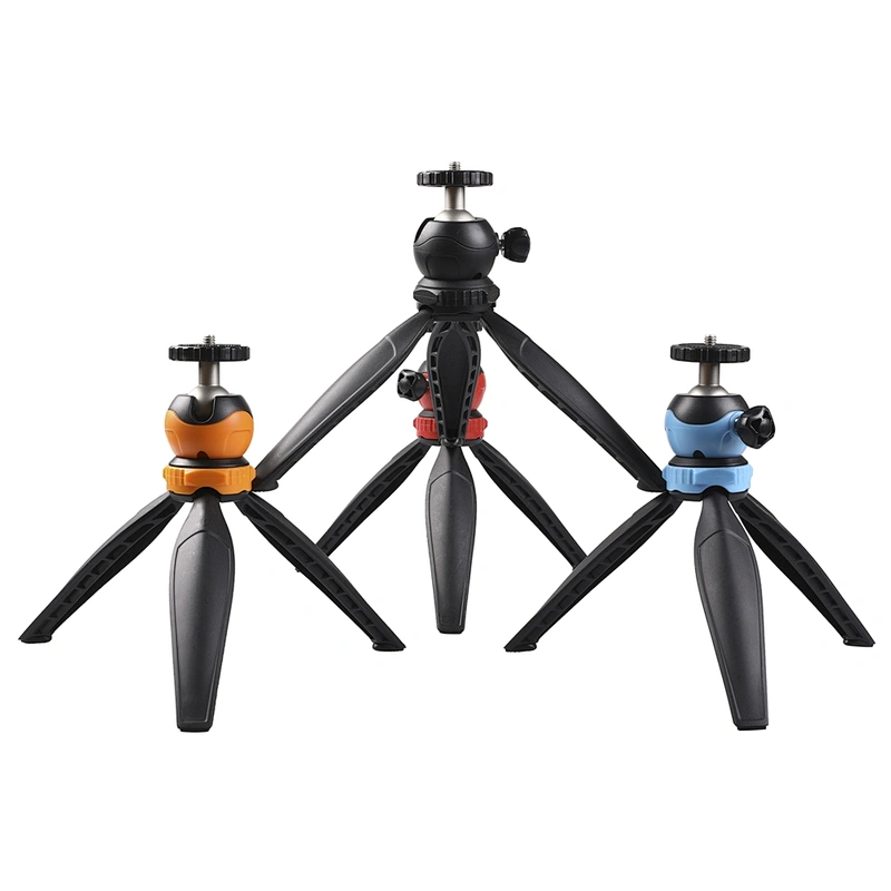 New arriving Universal Portable 23cm Camera Tripod Monopod with ball head 3-Way for smartphone/DSLR Orange/Black/Red/Blue