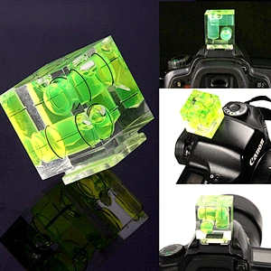 Kaliou Universal 3 Axis Hot Shoe Level Bubble Spirit Level for Canon Nikon Casio Fuji Samsun Camera Accessorissories DSLR Camera