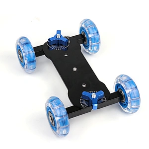 2018Table Mobile camera rail car Dolly Car and 7 inches Adjustable Articulating Magic Arm Skater Video Track Rail Stabilizer