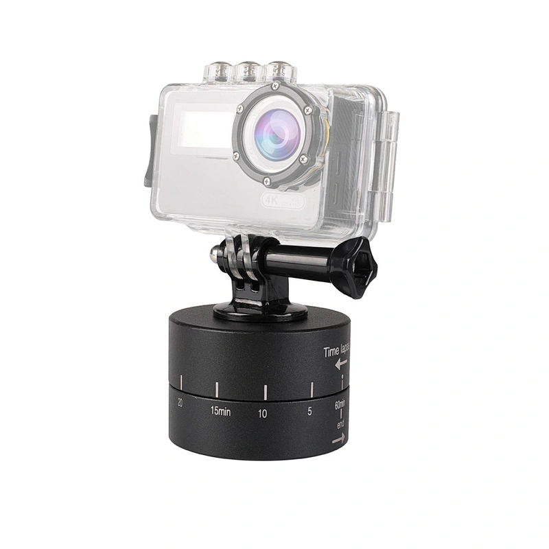 Kaliou 360 degree Rotating Automatic Timer Tripod Head Photography Delay Tilt Head Go pro 60min Time Lapse for Tripod Head