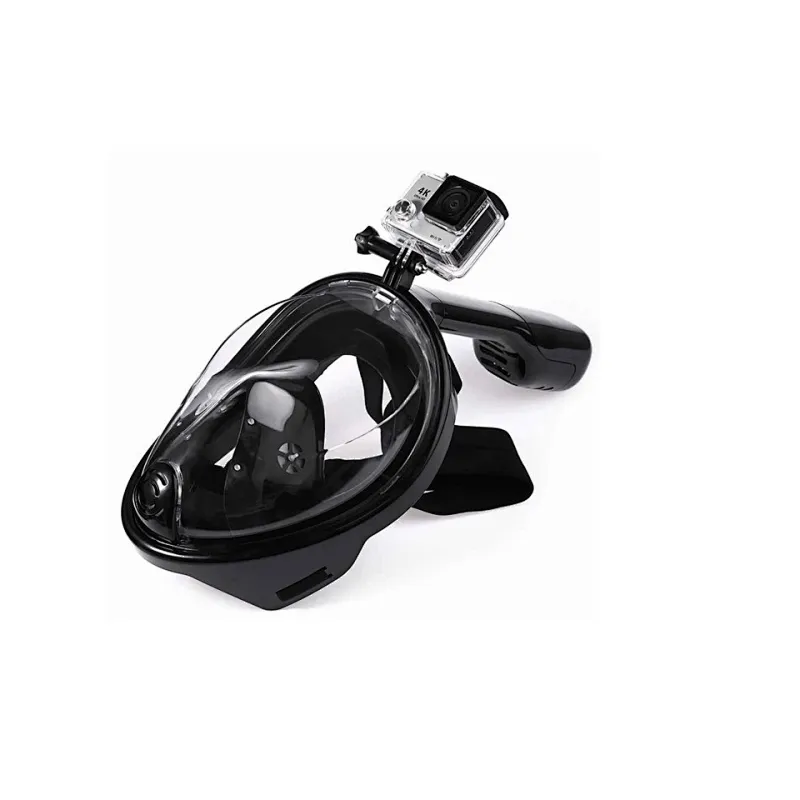 Black Full Face Diving Mask Anti-fog Snorkeling Mask Underwater Spearfishing Mask Children/Adult Glasses Training Dive Equipment