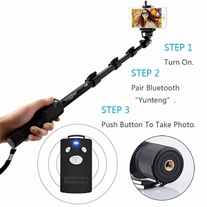 Kaliou Yunteng 1288 Bluetooth Selfie Stick Monopod for Iphones 6/7/8 x Xmax  Xiaomis Samsungs Action camera for Gopros 7 6 5 4 3