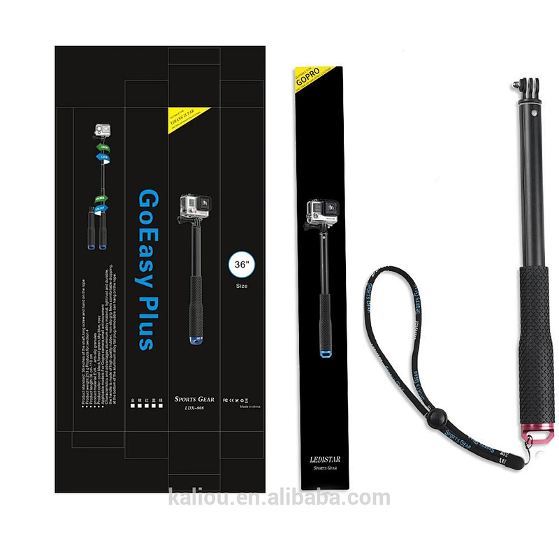 Wholesale Adjustable Aluminum 36 inch Telescoping Monopod Handheld Extension Selfie Stick for Go pro