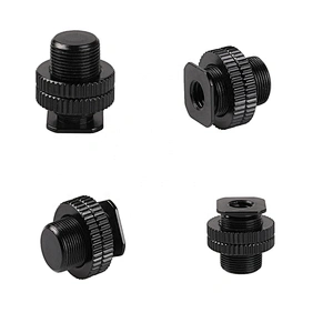 Metal shockproof clip Hot shoe Adapter 5/8 inch 1/4 inch Screw for Microphone Mic Mount Bracket