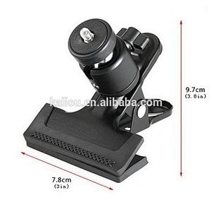 Kaliou Ball Head Rotating Spring Clamp Camera Holder Mount Adapter for Go pros4 3 3+ 6 5 Action Camera